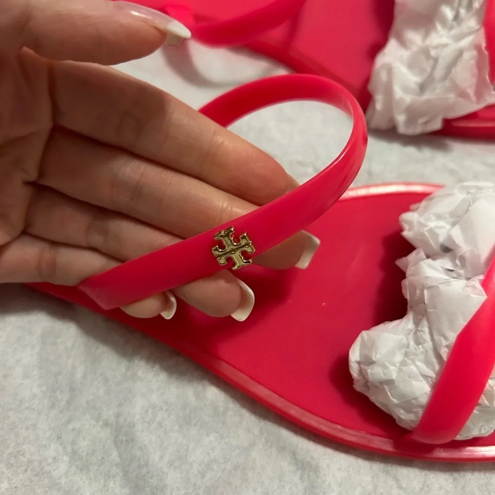 Tory Burch Women's PINK JELLY SANDALS - Picture 3 of 9
